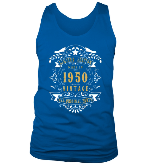 70 Years Old Made In 1950 Vintage 70Th Birthday Id Tank Top Unisex