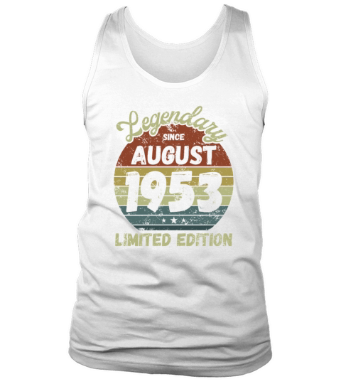August 1953 - Vintage Birthday Present Tank Top Unisex