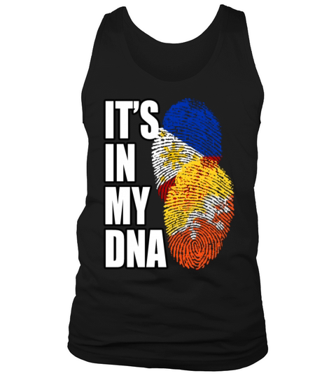 Bhutanese And Filipino Mix Heritage DNA Flag Tank Top Unisex
