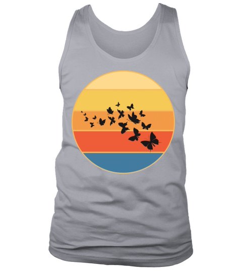Cute Butterfly Retro Sunset Vintage Animal Insect Tank Top Unisex