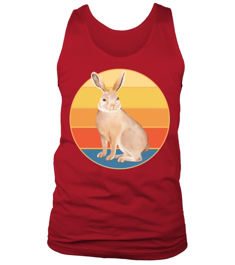 Cute Rabbit Bunny Retro Sunset Vintage Animal Pet Tank Top Unisex