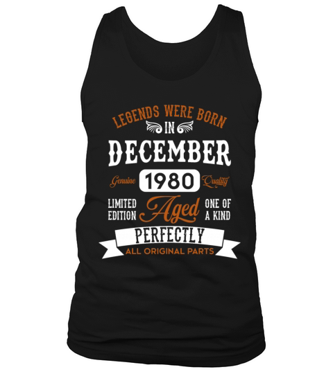 December 1980 Legends Birthday Gift Tank Top Unisex