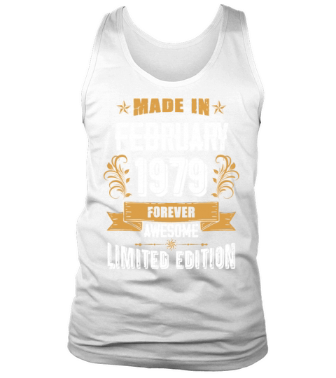 February 1979 Vintage Birthday Present Tank Top Unisex