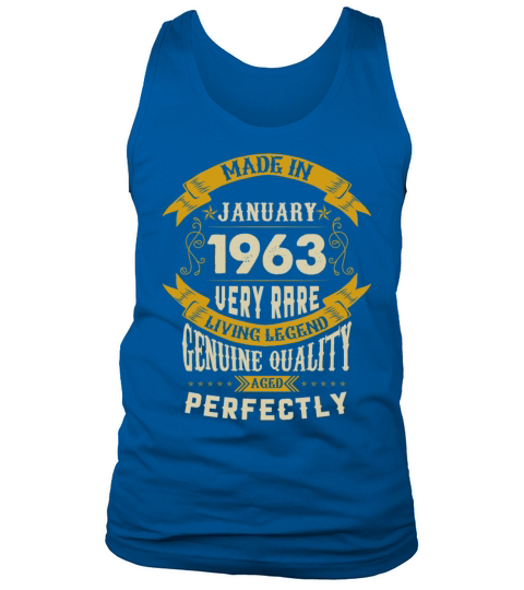 January 1963 Vintage Birthday Present Tank Top Unisex