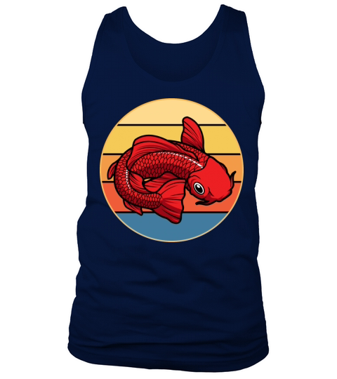 Japanese Koi Fish Vintage Retro Sunset Tank Top Unisex