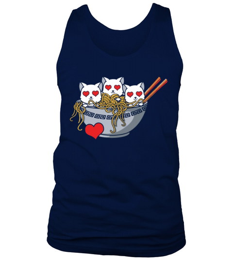 Ramen Love Cats Kawaii Lover Hearts Day Valentines Tank Top Unisex