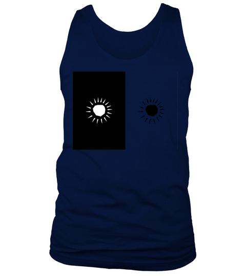 vector sun illustration high contrast card Tank Top Unisex
