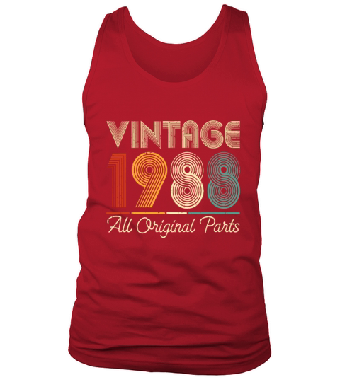 Vintage 1988 Birthday Shirt Retro 34th All Origina Tank Top Unisex