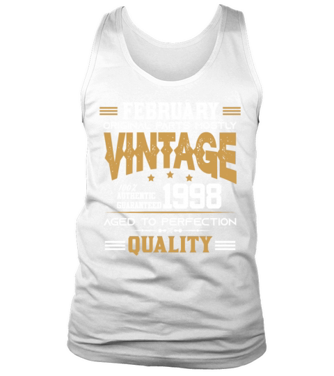 Vintage Aged To Perfection February 1998 Tank Top Unisex