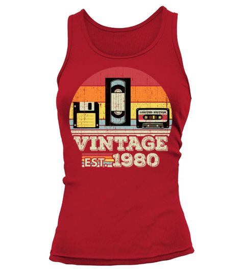 43 Year Old Vintage 1980 43rd Birthday Gift Tank top Woman