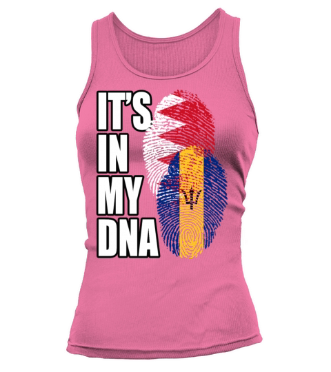 Barbadian And Bahraini Mix Heritage DNA Flag Tank top Woman