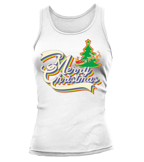 Colorful Merry Christmas Women Xmas Outfit Tank top Woman