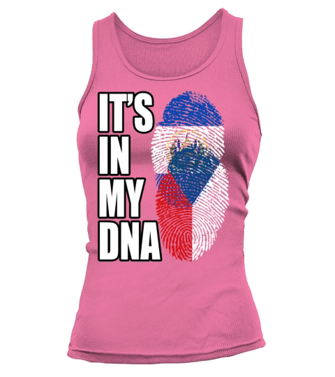 Czech And Salvadoran Mix Heritage DNA Flag Tank top Woman