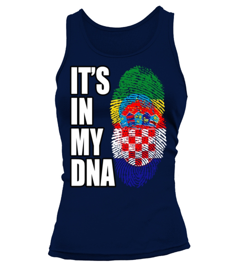 Ethiopian And Croatian Mix Heritage DNA Flag Tank top Woman