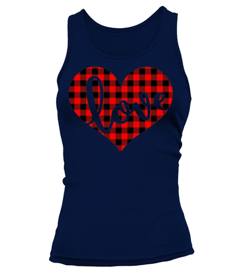 Galentines Day Buffalo Plaid Heart Love Valentines Tank top Woman
