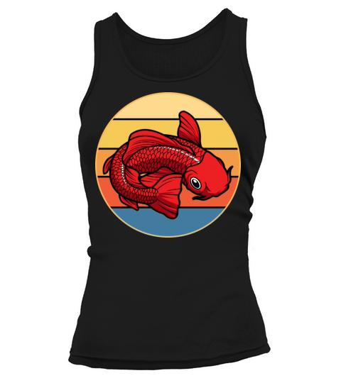 Japanese Koi Fish Vintage Retro Sunset Tank top Woman