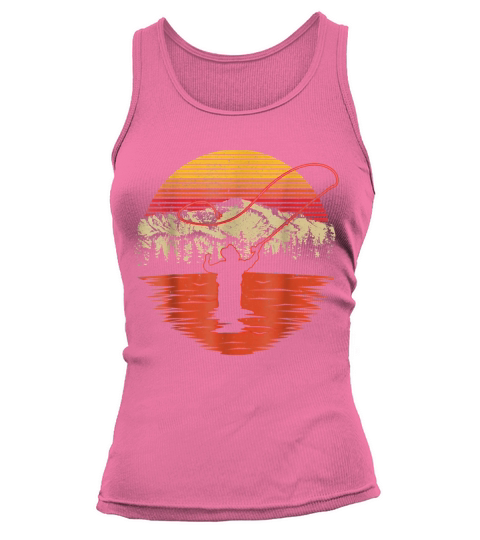 Retro Vintage Fly Fishing Shirt Tank top Woman