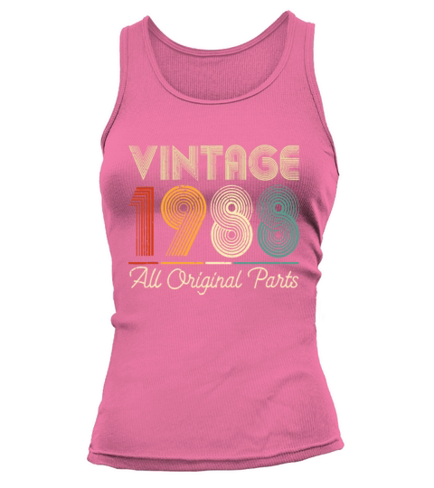 Vintage 1988 Birthday Shirt Retro 34th All Origina Tank top Woman