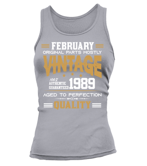 Vintage Aged To Perfection February 1989 Tank top Woman