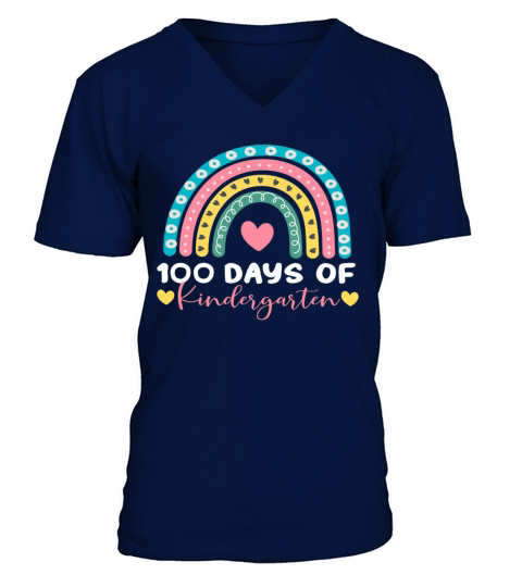 100 Days Of Kindergarten V-Neck T-shirt