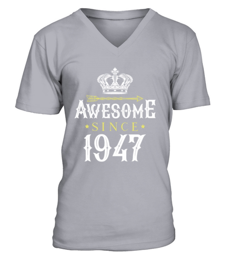 1947 awesome since V-Neck T-shirt