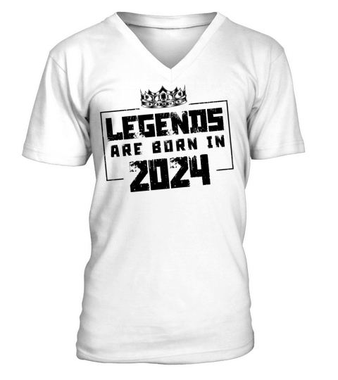 2024 legends born in V-Neck T-shirt