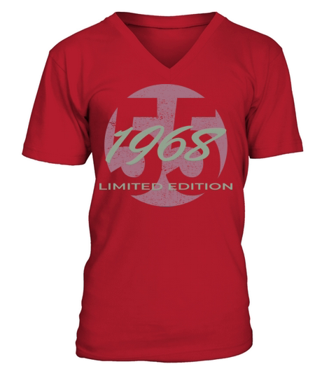 55th birthday men women 55 years 1968 vintage V-Neck T-shirt