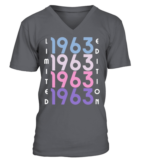 60 Years Vintage 1963 Retro 60th Birthday V-Neck T-shirt