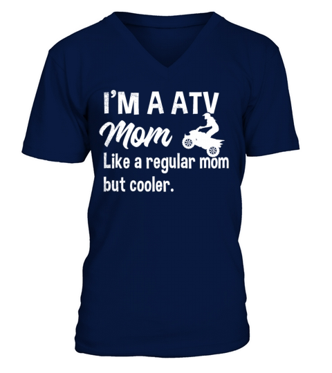 all terrain vehicles Cute and funny MOM definition V-Neck T-shirt
