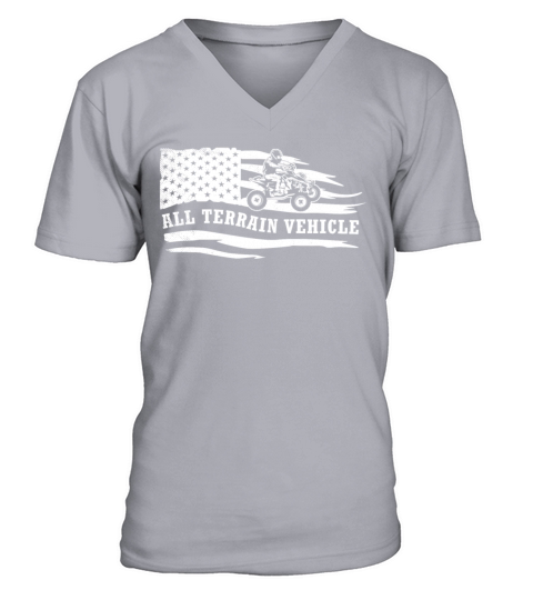 all terrain vehicles vintage artistic flag V-Neck T-shirt