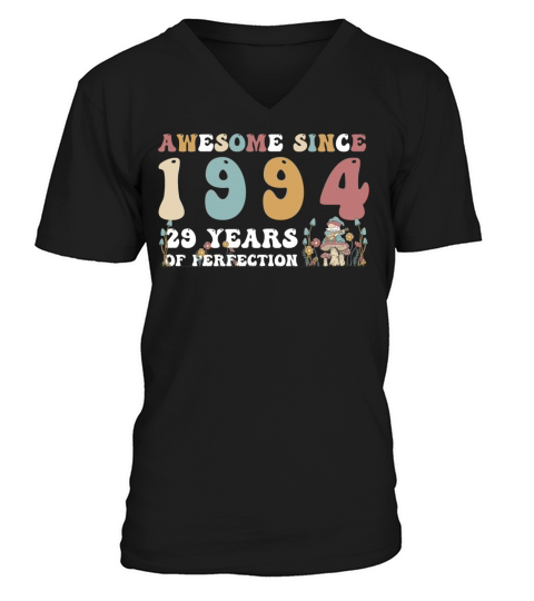 Awesome since 1994 29 Year of Perfection - 29th V-Neck T-shirt