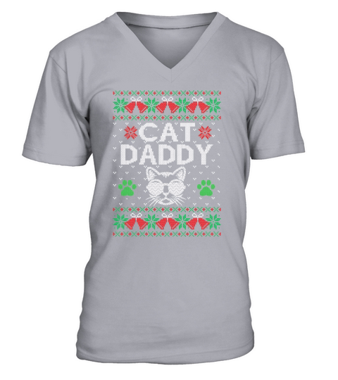 Cat Daddy ugly Christmas sweater V-Neck T-shirt