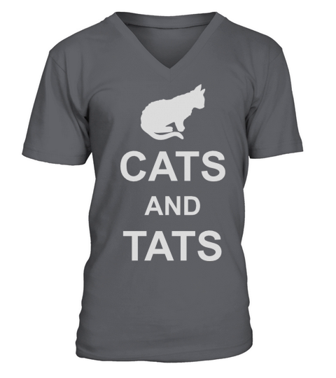 cats and tats quote V-Neck T-shirt