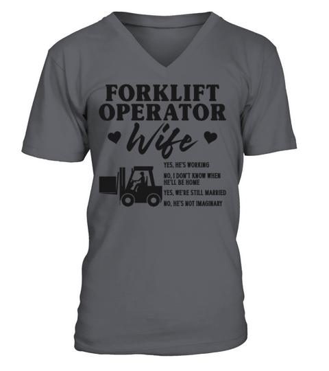Certified Forklift Truck Operator V-Neck T-shirt