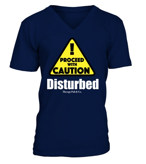 Disturbed Proceed With Caution V-Neck T-shirt