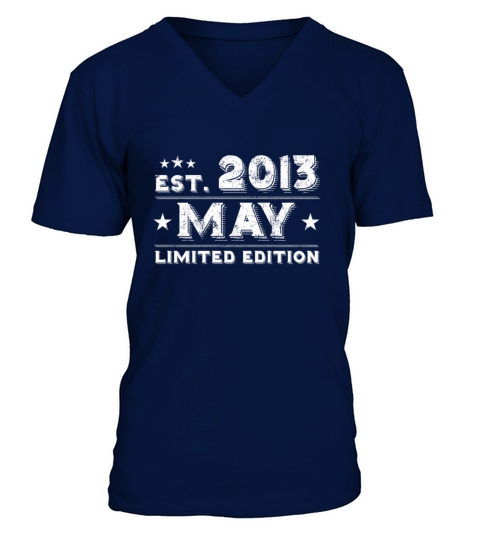 Est May 2013 - Birthday Present - Vintage V-Neck T-shirt