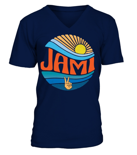 Jami Shirt Vintage Sunset Jami Groovy Tie Dye V-Neck T-shirt