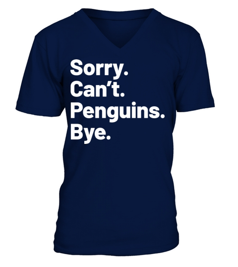 Penguin Vintage Sunset Retro Cute Womens Penguin V-Neck T-shirt