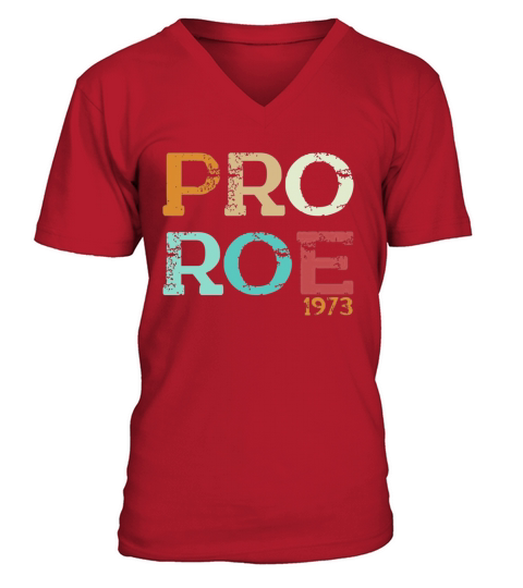Pro Roe 1973 Vintage Retro V-Neck T-shirt
