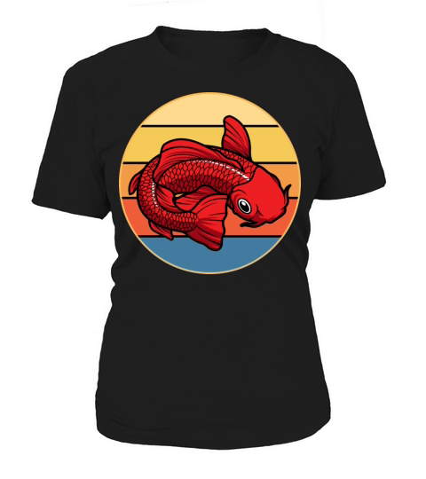Japanese Koi Fish Vintage Retro Sunset Women's T-Shirt