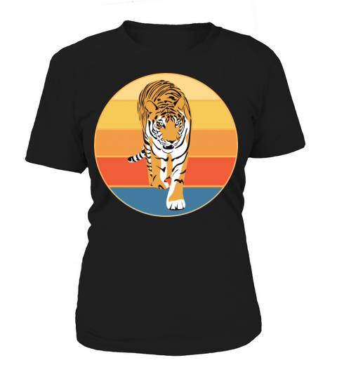 Tiger Big Cat Vintage Retro Sunset Women's T-Shirt