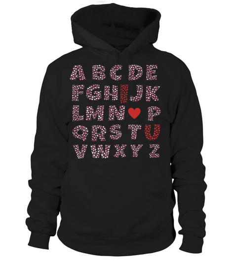 Alphabet Abc I Love You Hoodie Unisex