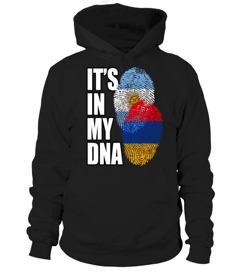 Armenian And Argentinian Mix Heritage DNA Flag Hoodie Unisex