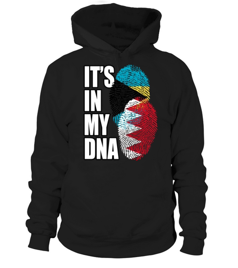 Bahraini And Bahamian Mix Heritage DNA Flag Hoodie Unisex