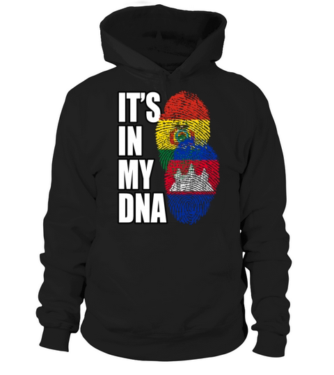 Cambodian And Bolivian Mix Heritage DNA Flag Hoodie Unisex