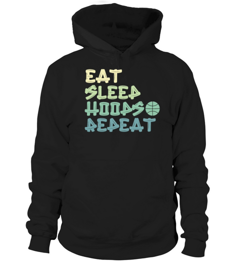 Eat Sleep Hoops Repeat Basketball Hoodie Unisex