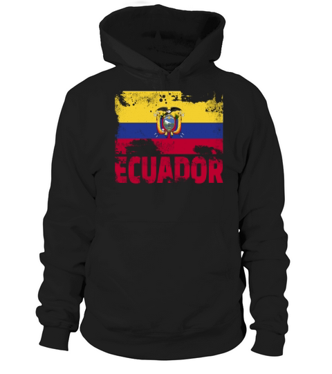 Ecuador Flag Vintage Distressed South America Grun Hoodie Unisex