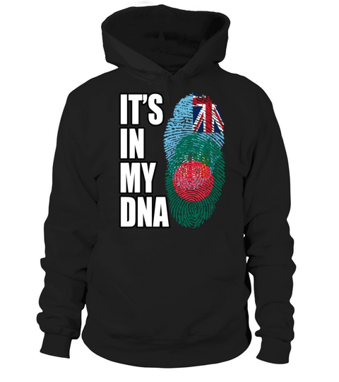 Fijian And Bangladeshi Mix Heritage DNA Flag Hoodie Unisex