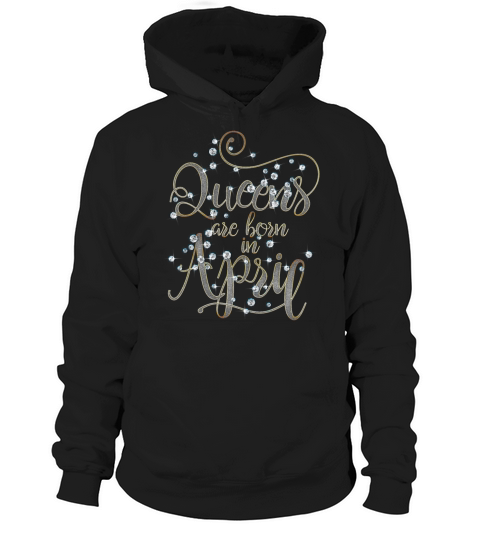 Funny Bday Party Queens Are Born in April Vintage Hoodie Unisex