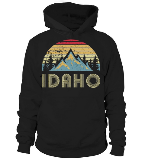 Idaho Retro Vintage Mountains Cam G Hiking Hoodie Unisex
